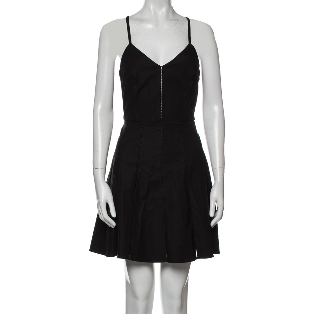 Parker mini V neck black dress summer cocktail party small
